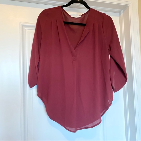 Lush Blouse | Maroon - Picture 1 of 4